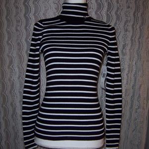 Black & White Ralph Lauren Long Sleeve Turtleneck